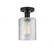 Cobbleskill - 1 Light - 5 inch - Matte Black - Semi-Flush Mount (3442|616-1F-BK-G112)