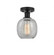 Belfast - 1 Light - 6 inch - Matte Black - Semi-Flush Mount (3442|616-1F-BK-G105)