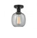 Belfast - 1 Light - 6 inch - Matte Black - Semi-Flush Mount (3442|616-1F-BK-G104)