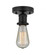 Bare Bulb - 1 Light - 2 inch - Matte Black - Semi-Flush Mount (3442|616-1F-BK)