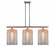 Cobbleskill - 3 Light - 36 inch - Antique Copper - Stem hung - Island Light (3442|516-3I-AC-G116-L)