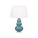 Matte Steel Blue Small Triple Gourd Accent Lamp (237|MOB33)