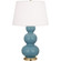 Matte Steel Blue Triple Gourd Table Lamp (237|MOB40)
