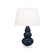 Matte Midnight Blue Small Triple Gourd Accent Lamp (237|MMB33)
