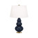 Matte Midnight Blue Small Triple Gourd Accent Lamp (237|MMB30)