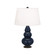 Matte Midnight Blue Small Triple Gourd Accent Lamp (237|MMB31)