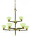 9-Light Polished Nickel with Matte Black accents Dining Chandelier (84|5699 PN/MBLACK)