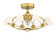 Kerring 32 inch Indoor Ceiling Fan with LED Light Kit - Brushed Satin Brass with Clear blades (90|FP3073BS)
