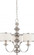 Candice - 3 Light Chandelier with Pleated White Shades - Brushed Nickel Finish (81|60/4734)