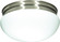 2-Light Large Flush Mount Ceiling Light in Brushed Nickel Finish with White Mushroom Glass and (2) (81|60/406)