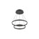 Cerchio 24-in Black 2-Tier Dimmable LED Chandelier (461|CH87824-BK)