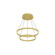 Cerchio 24-in Brushed Gold 2-Tier Dimmable LED Chandelier (461|CH87824-BG)
