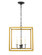 Eclipse 4 Light Brass and Black Pendant (758|LD6105D16BRBK)