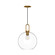 Soji 10-in Aged Gold/Clear Glass 1 Light Socket Pendant (7713|PD601710AGCL)