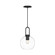 Soji 8-in Clear Glass/Matte Black 1 Light Pendant (7713|PD601608MBCL)