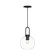 Soji 8-in Clear Glass/Matte Black 1 Light Socket Pendant (7713|PD601608MBCL)