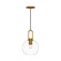 Soji 8-in Aged Gold/Clear Glass 1 Light Pendant (7713|PD601608AGCL)