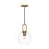 Soji 8-in Aged Gold/Clear Glass 1 Light Socket Pendant (7713|PD601608AGCL)