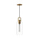 Soji 5-in Aged Gold/Clear Glass 1 Light Pendant (7713|PD401505AGCL)