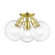 3 Light Satin Brass Sphere Semi-Flush (108|48978-12)