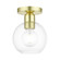 1 Light Satin Brass Sphere Semi-Flush (108|48977-12)