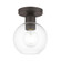 1 Light Bronze Sphere Semi-Flush (108|48977-07)