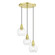 3 Light Satin Brass Sphere Multi Pendant (108|48973-12)