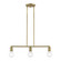 3 Light Antique Brass Linear Chandelier (108|47163-01)