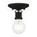 1 Light Black with Brushed Nickel Accents Single Flush Mount (108|47160-04)