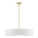 5 Light Satin Brass with Shiny White Accents Large Drum Pendant (108|46925-12)