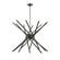 20 Light Black Chrome Large Chandelier (108|46779-46)