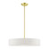 4 Light Satin Brass with Shiny White Accents Medium Drum Pendant (108|46924-12)