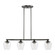 4 Light Black Chrome Linear Chandelier (108|46724-46)