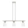3 Light Brushed Nickel Linear Chandelier (108|46713-91)