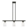 3 Light Black with Brushed Nickel Accents Linear Chandelier (108|46713-04)