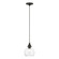 1 Light Black with Brushed Nickel Accents Mini Pendant (108|46501-04)