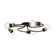 5 Light Bronze with Antique Brass Accents Large Flush Mount (108|46385-07)
