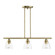 3 Light Antique Brass Linear Chandelier (108|46337-01)