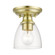 1 Light Satin Brass Petite Semi-Flush (108|46331-12)