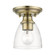 1 Light Antique Brass Petite Semi-Flush (108|46331-01)