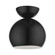 1 Light Shiny Black Globe Semi-Flush (108|45487-68)