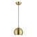 1 Light Antique Brass with Polished Brass Accents Globe Mini Pendant (108|45481-01)