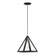 1 Light Black with Brushed Nickel Accents Pendant (108|41329-04)