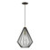 1 Light Textured Black with Antique Brass Accents Pendant (108|41325-14)