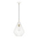 1 Light Textured White with Antique Brass Accents Pendant (108|41325-13)