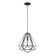 1 Light Textured Black with Polished Chrome Accents Pendant (108|41324-14)