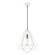 1 Light Textured White with Antique Brass Accents Pendant (108|41324-13)