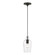 1 Light Black with Brushed Nickel Accent Mini Pendant (108|41240-04)
