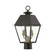 2 Light Bronze with Antique Brass Finish Cluster Outdoor Medium Post Top Lantern (108|27216-07)
