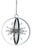 8-Light Brushed Nickel/Matte Black Nucleus Chandelier (13751|F-L1108 BN/MBLACK)